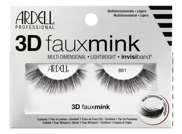ardell-lashes-3d-faux-mink-861-falsche-wimpern-schwarz image 1