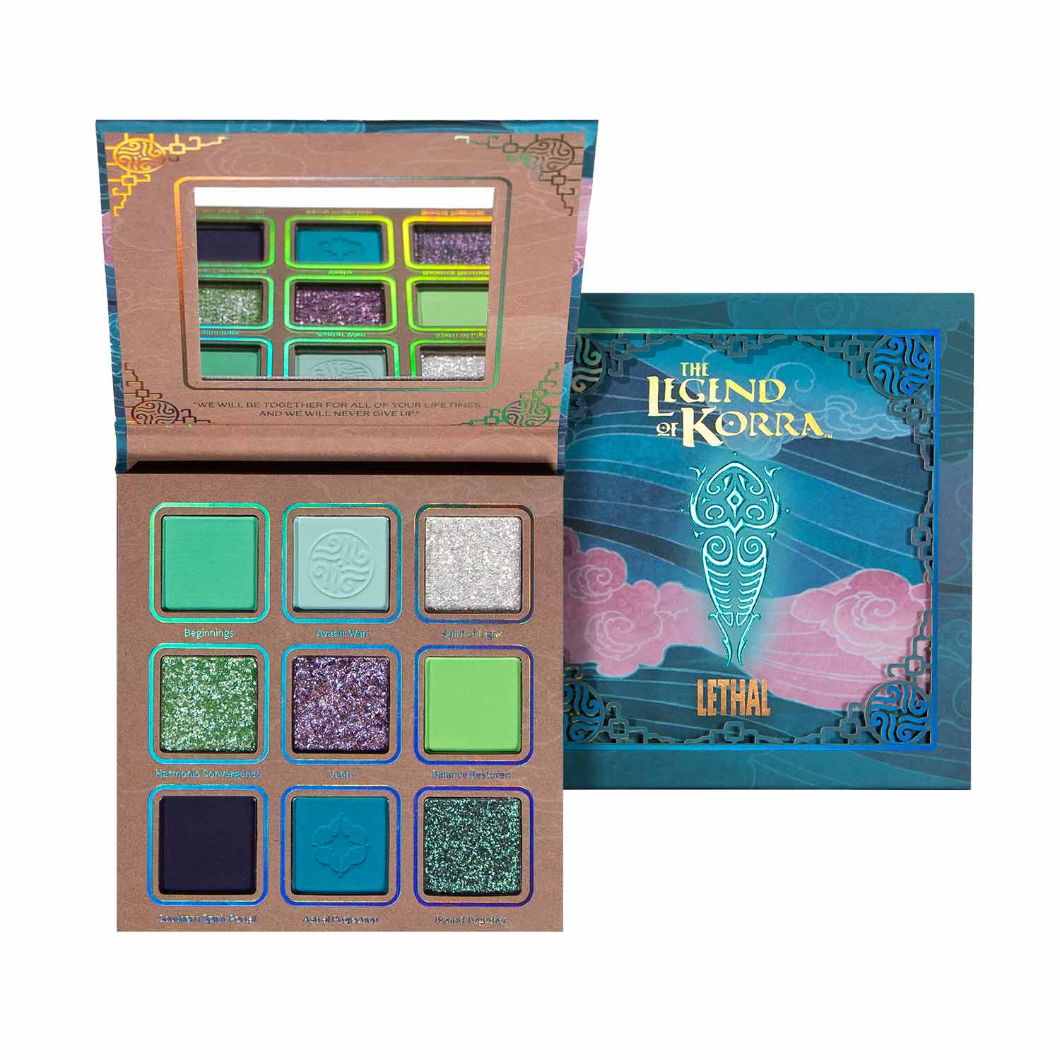 lethal-cosmetics-korra-raava-palette-lidschatten-9-farben-duochrome image 1